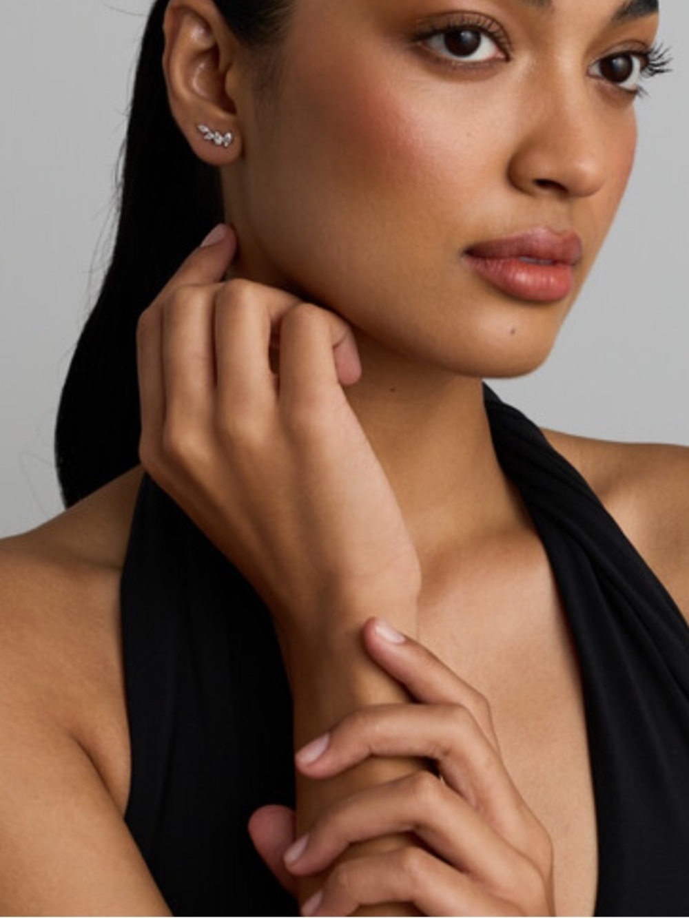 Cubic Zirconia Vine Stud Earrings in Sterling Silver Michael Hill